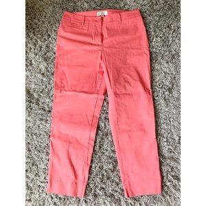 Talbots Summer Ankle Pants in Coral color